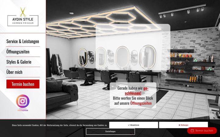 Screenshot of aydin-style.de