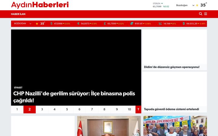 Screenshot του aydinhaberleri.com
