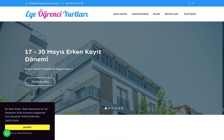 Screenshot of aydinogrenciyurdu.com