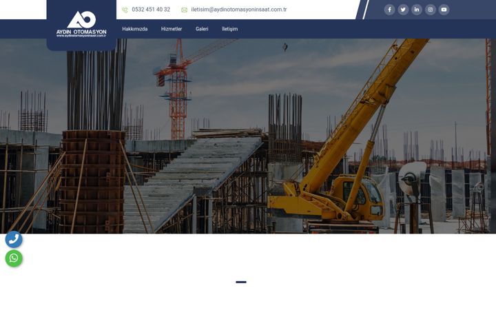 Screenshot of aydinotomasyoninsaat.com.tr