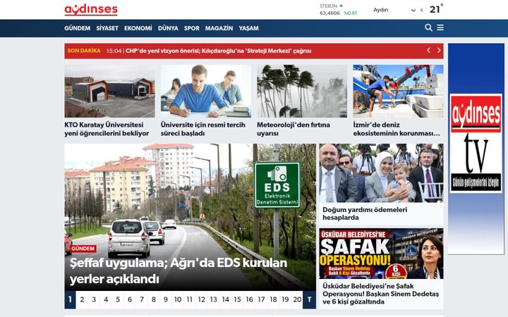 Screenshot of aydinses.com