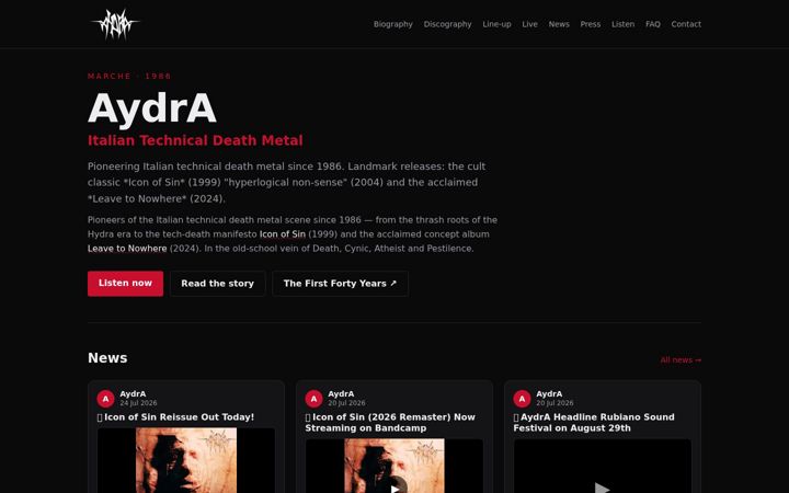 Screenshot of aydra.it