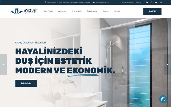 Screenshot of aydus.com.tr