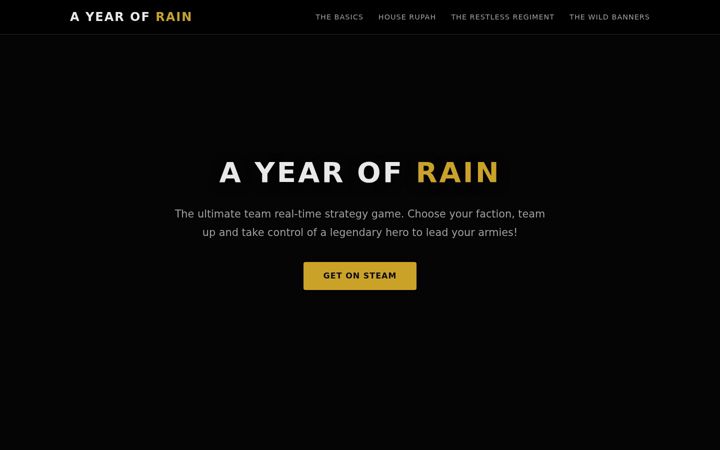 Screenshot of ayearofrain.com