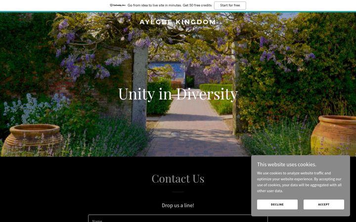 Screenshot of ayegbekingdom.com