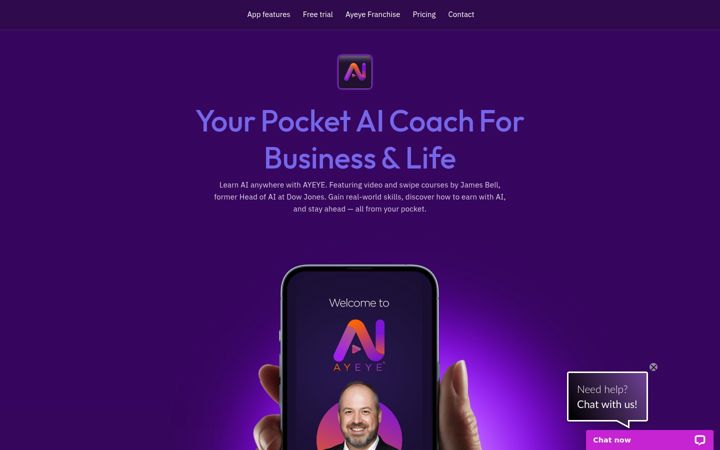 Screenshot of ayeye.co.uk