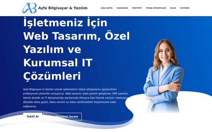Screenshot of ayfabilgisayar.com