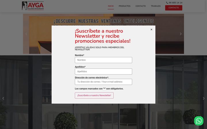 Captura de ecrã de ayga.es
