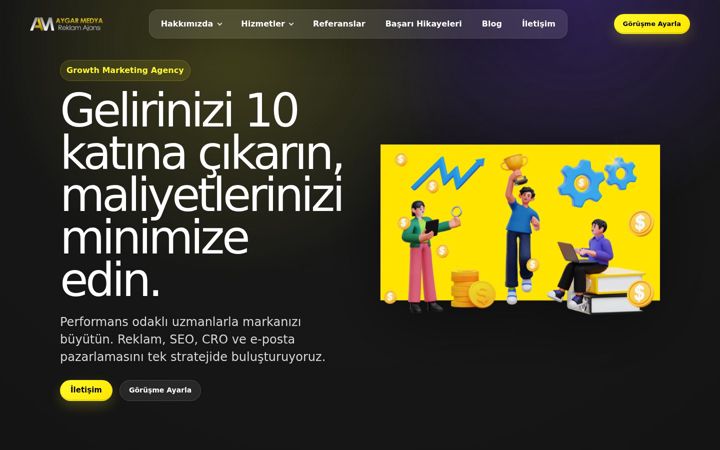 Screenshot of aygarmedya.com.tr