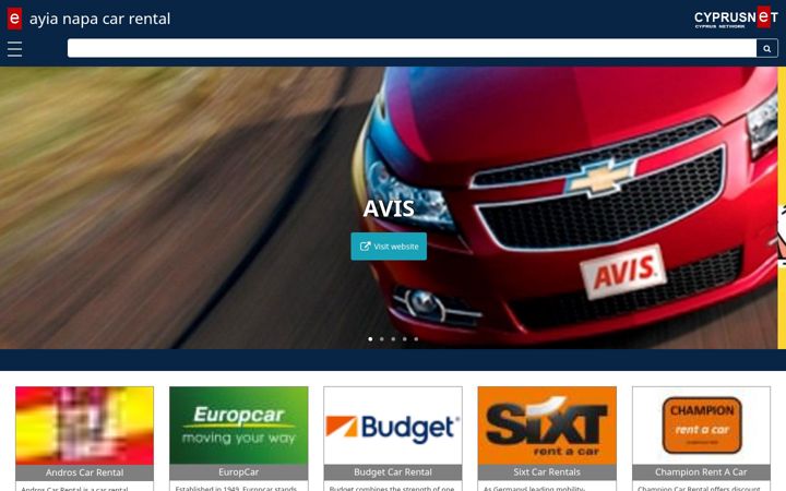 Screenshot of ayianapacarrental.com