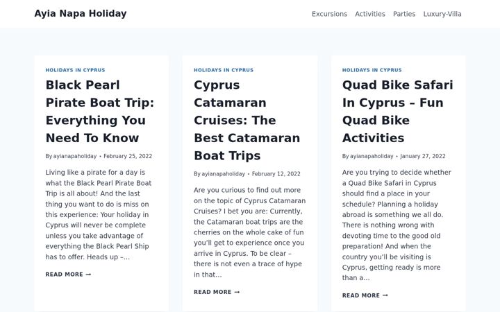 Screenshot of ayianapaholiday.com