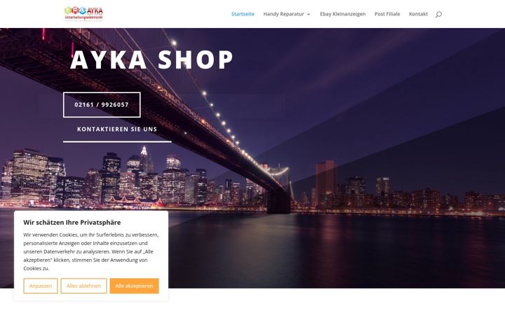Screenshot of ayka-shop-mg.de