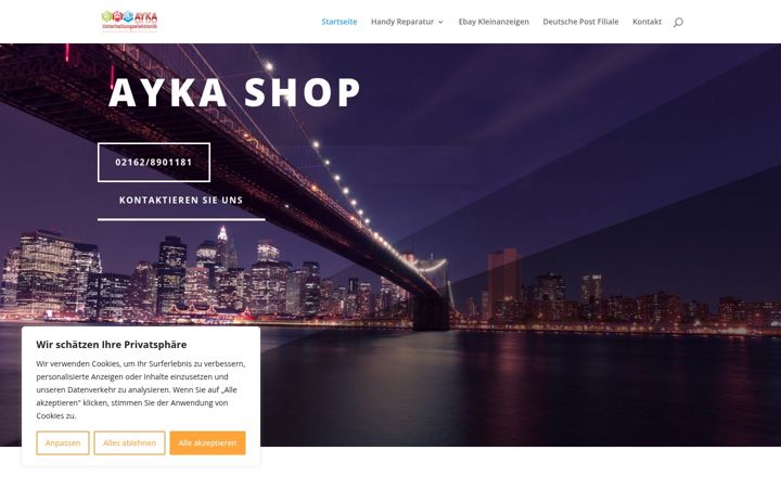 Screenshot of ayka-shop.de