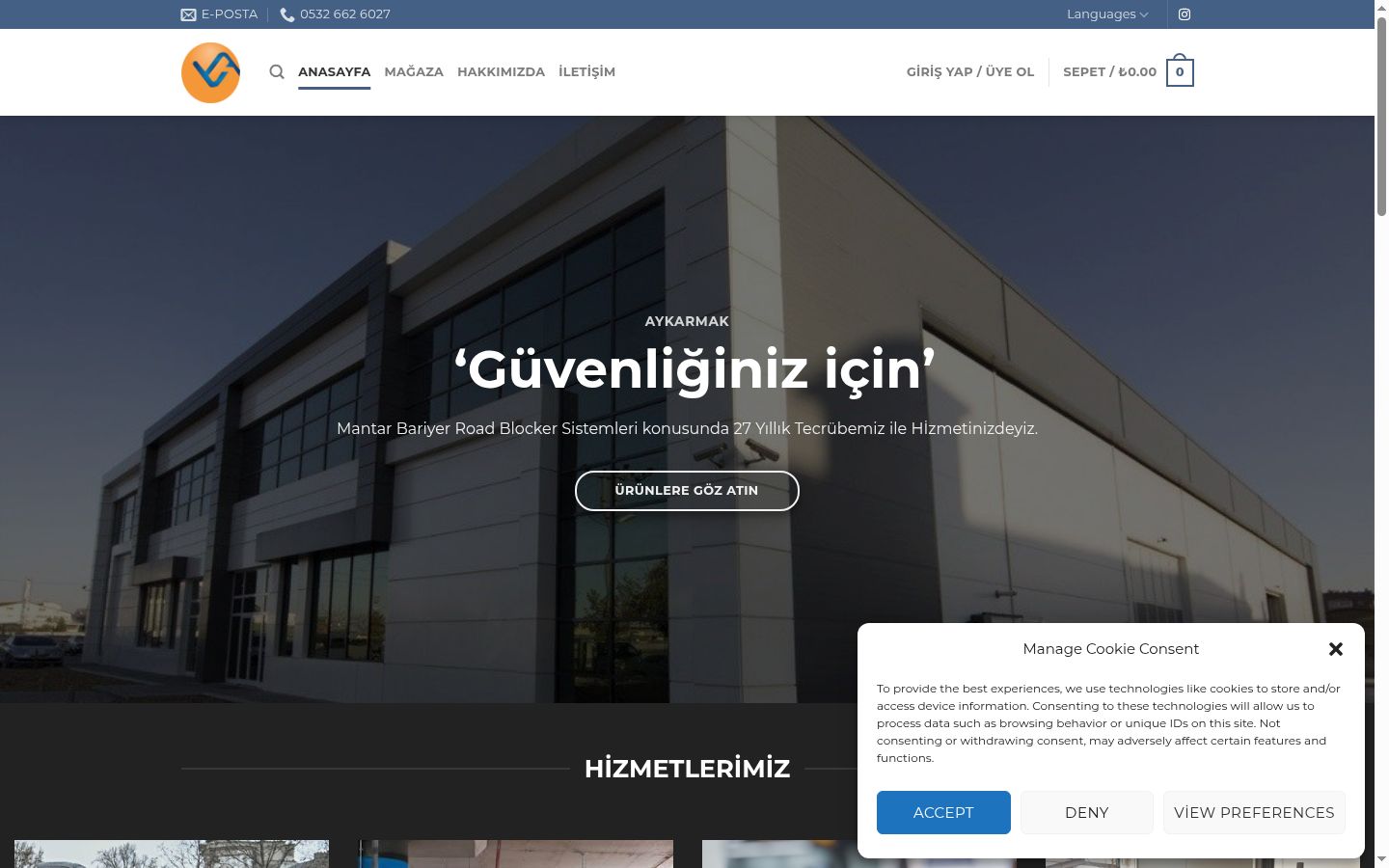 Screenshot van de toestemmingsbanner zoals getoond vóór enige interactie