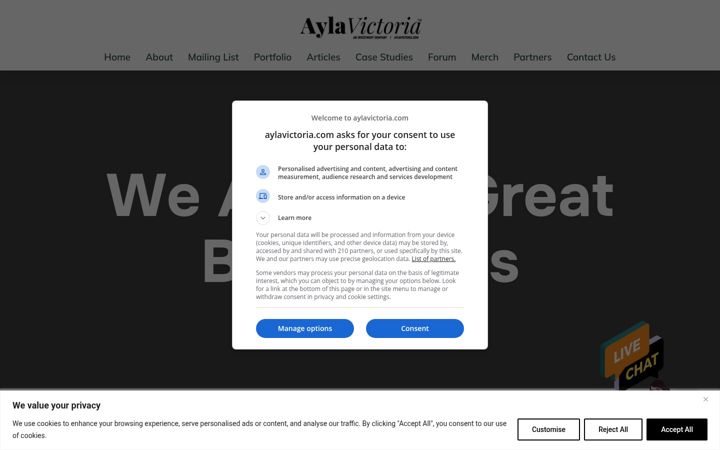 Screenshot of aylavictoria.com