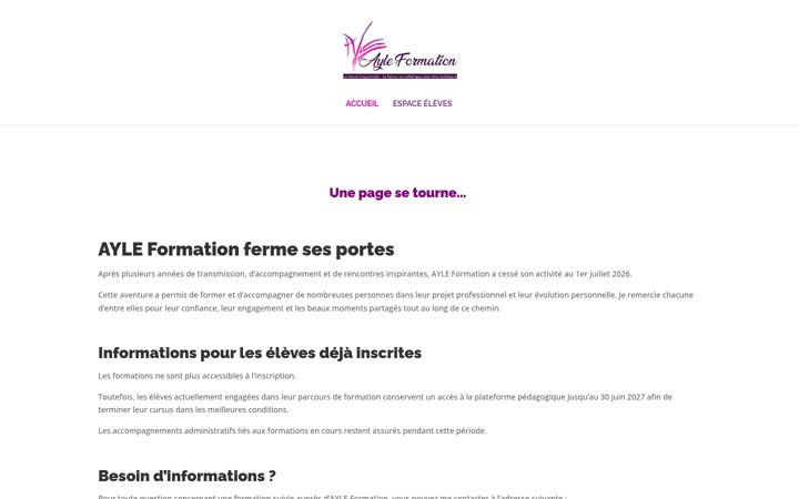 Screenshot of ayle-formation.fr