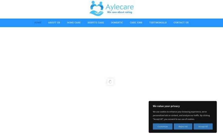 Captura de ecrã de aylecare.co.uk