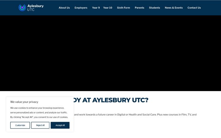 Screenshot of aylesburyutc.co.uk