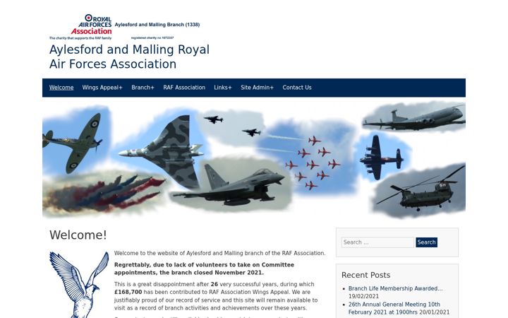 Screenshot of aylesfordandmallingrafa.org.uk