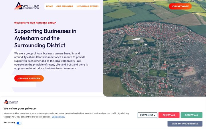 Captura de ecrã de ayleshambusinessnetwork.co.uk