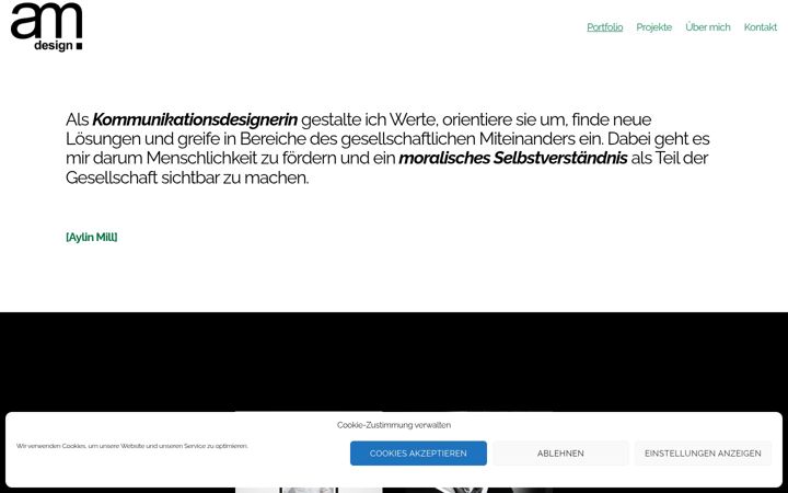 Ekrano kopija aylinmilldesign.de