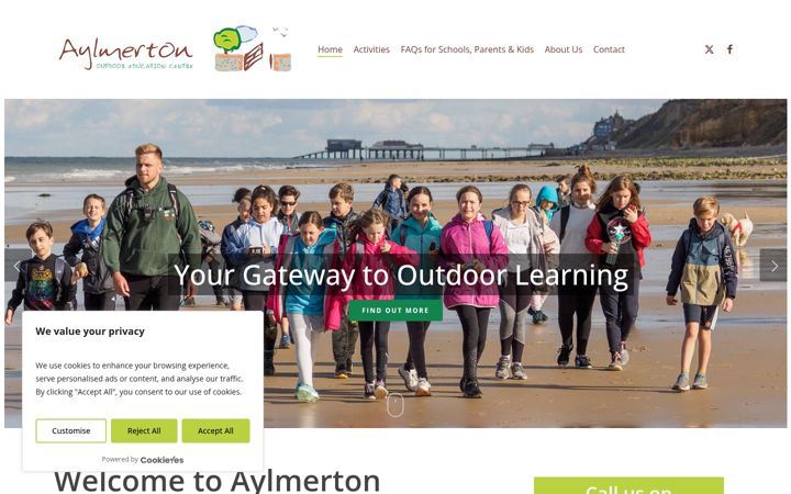 Screenshot of aylmertonoec.co.uk