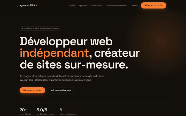 Screenshot of aymeric-filliot.fr