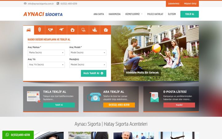 Screenshot of aynacisigorta.com.tr