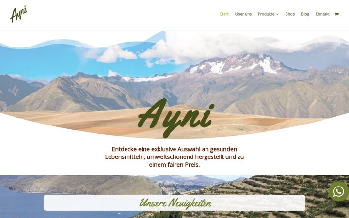 Képernyőkép: ayni-food.de