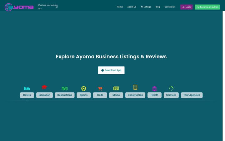 Screenshot of ayoma.co.ug