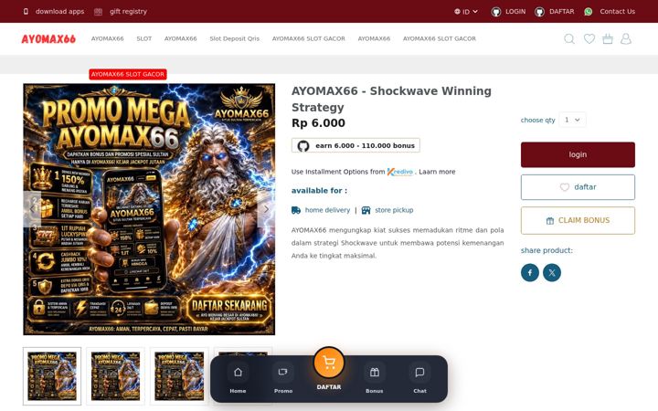 Screenshot of ayomax66.com