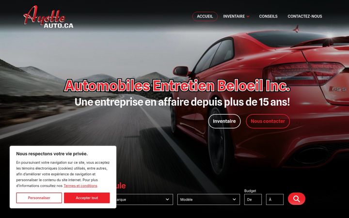 Screenshot of ayotteauto.ca