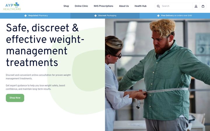 Screenshot of ayp.healthcare