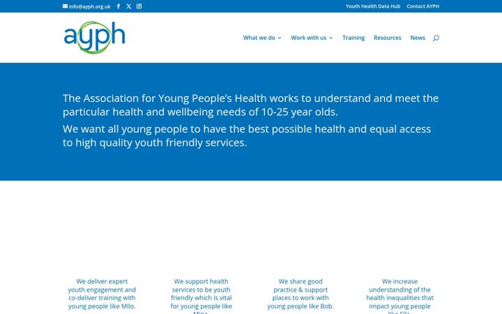 Ekrano kopija ayph.org.uk