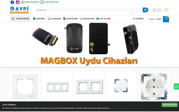 Screenshot of aypielektronik.com