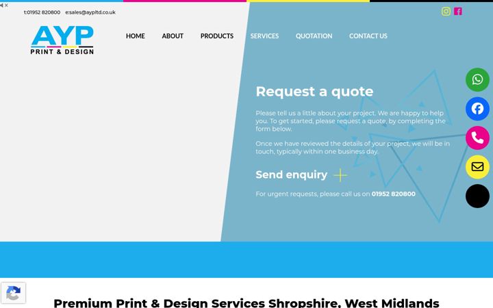 Screenshot of aypltd.co.uk