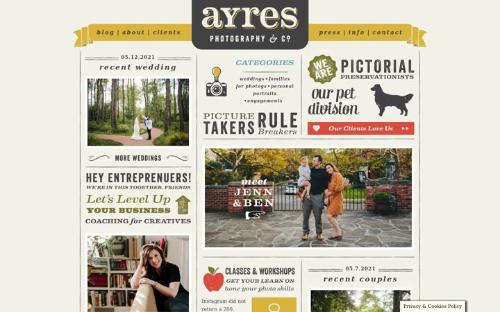 Screenshot of ayresphoto.com