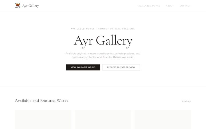 Screenshot of ayrgallery.com