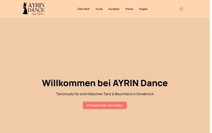 Screenshot of ayrin-dance.de