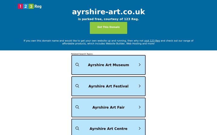 Screenshot ta' ayrshire-art.co.uk