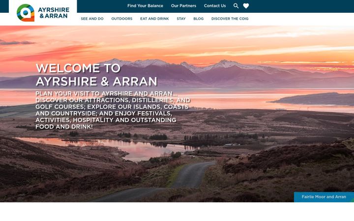 Screenshot of ayrshireandarran.com