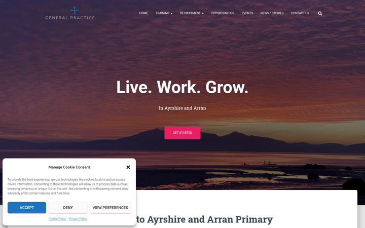 Screenshot of ayrshireandarrangp.co.uk