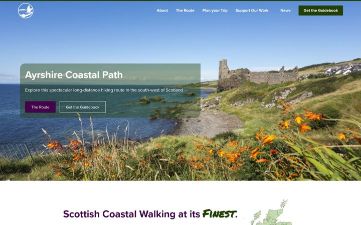 Screenshot of ayrshirecoastalpath.org