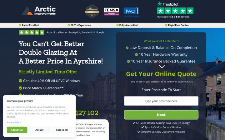 Screenshot of ayrshirewindows.com