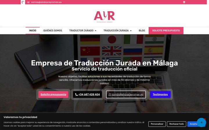 Skjermbilde av ayrtraductoresjurados.es