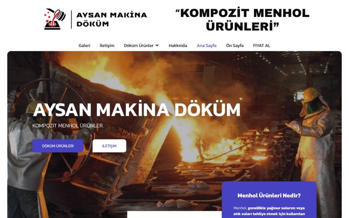 Screenshot of aysanmakinadokum.com