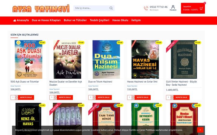 Screenshot of aysayayinevi.com