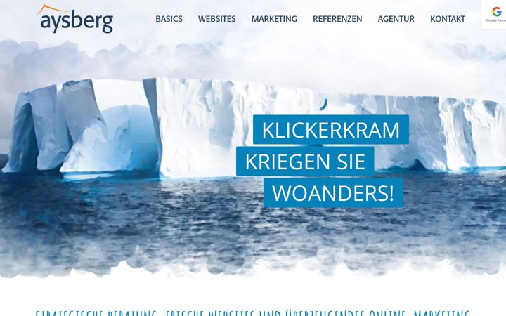 Screenshot of aysberg.de