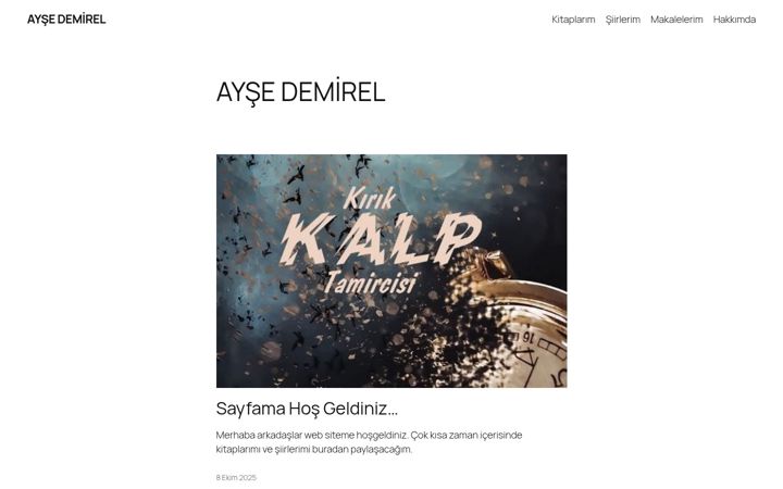 Screenshot of aysedemirel.com.tr
