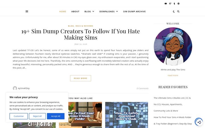 Screenshot of aysimallday.com